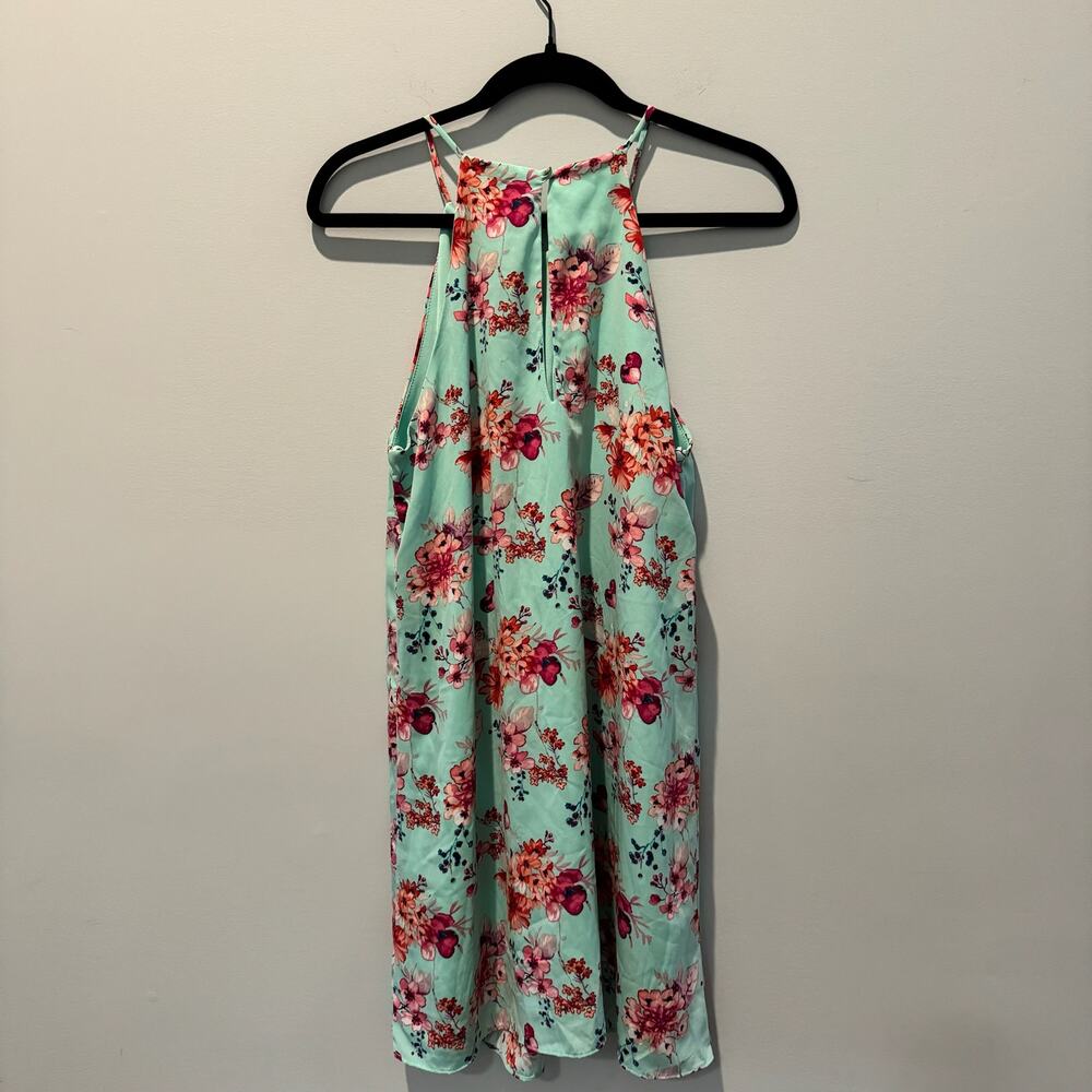 NYMPHE - Romantic Beachy Green Floral Dress | Size L - Picture 2 of 15